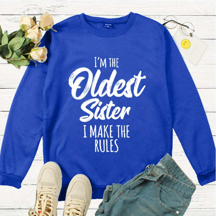 Letter Pattern Men's Women's Pullover