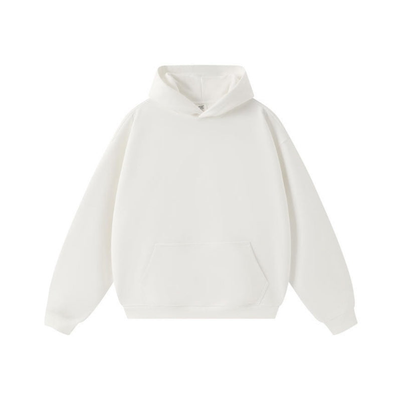 Heavyweight Solid Color Hoodie With Reinforced Hood That Doesn't Sag