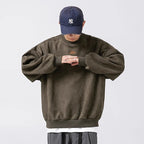 Mens Casual Sporty Long-sleeve Crew-neck Hoodie