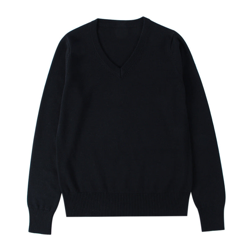 School-supplied Dark Gray Long-sleeve Knit Top