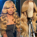 Golden Lace Wig With Big Waves