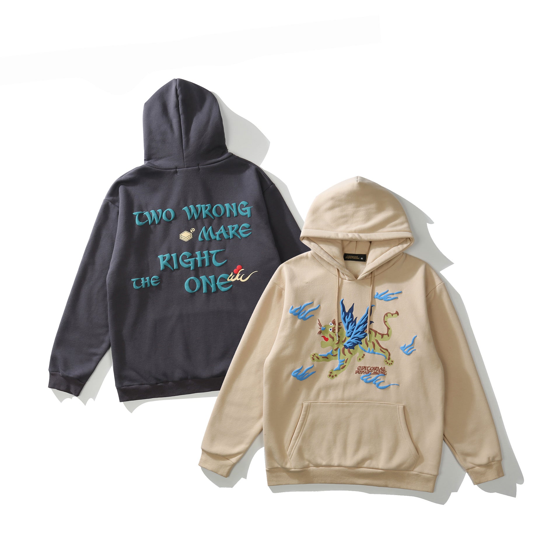 Men's And Women's Plush Pure Cotton Street Style Hoodie