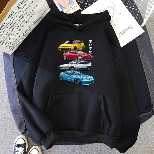 Anime Initial D Hoodie JDM Mix Civic CRX Integra Gedruck T Ho