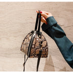 Leopard print triangle bag handbag