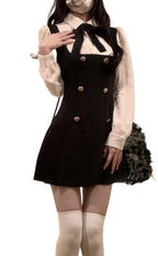 French-style Suspender Fake Two-Piece Dress For Women