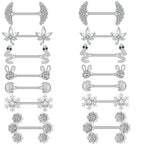 Zircon Nipple Ring Adhesive Nail Grease Piercing Jewelry