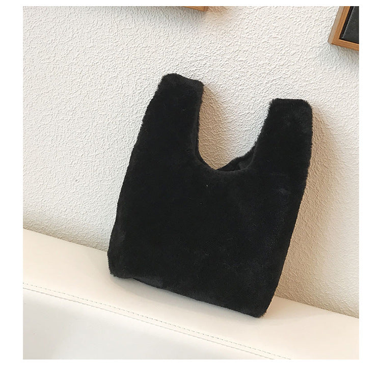 Vest plush bag plush handbag