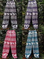 Comfortable Soft Cotton Linen Baroque Gothic Elephant Pant, lastic Waist Harem Wide Leg Pants Bloomers Trouser Deporte Fitness