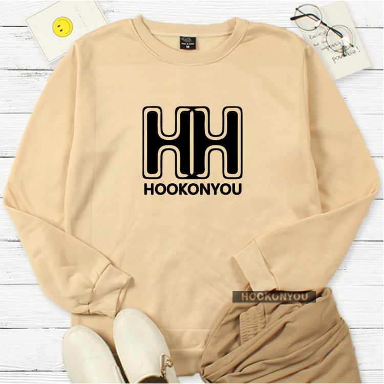 Letter Pattern Men's Women's Pullover