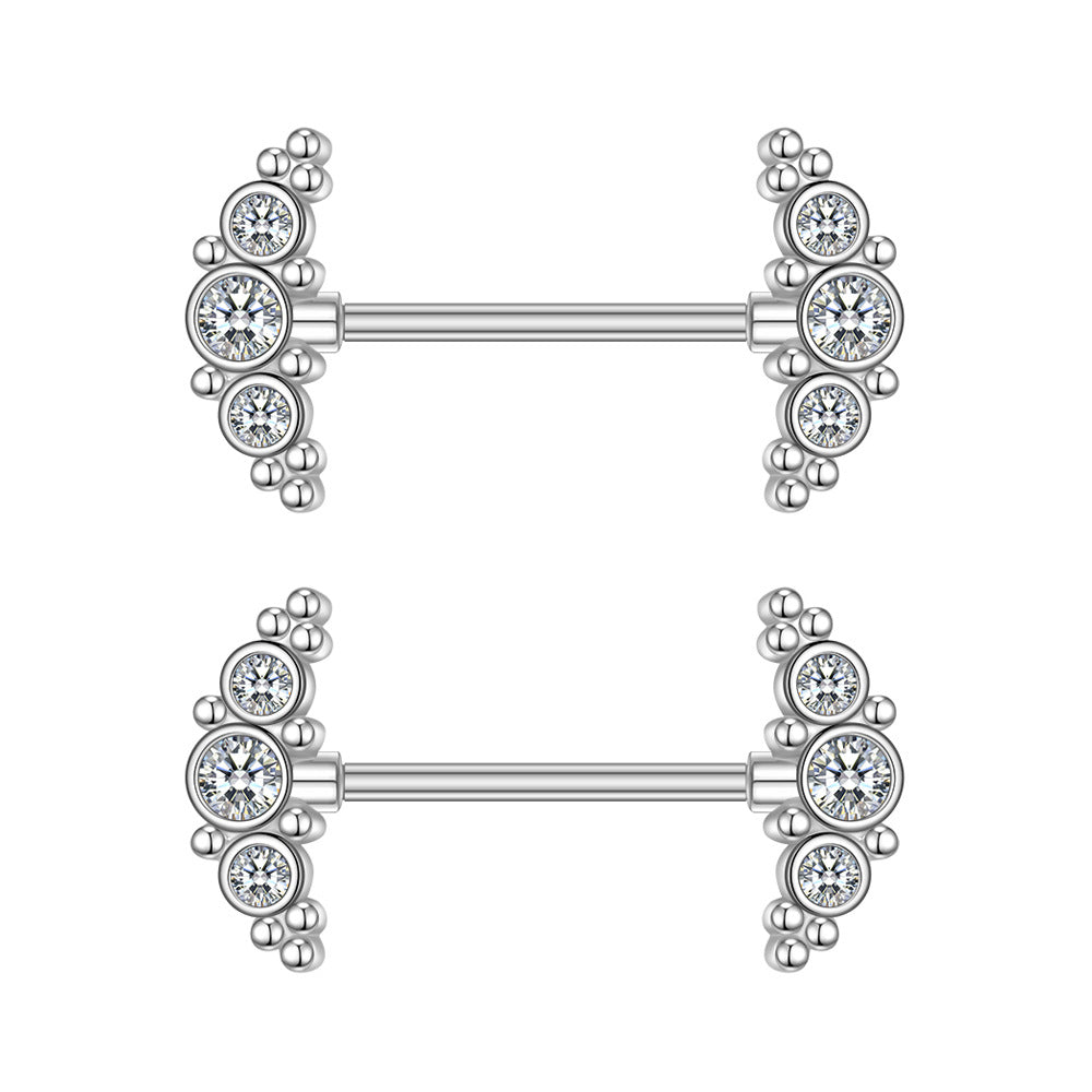 Zircon Nipple Ring Adhesive Nail Grease Piercing Jewelry