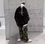 Mens American-style Fleece-lined Hoodie For Fall And Winter