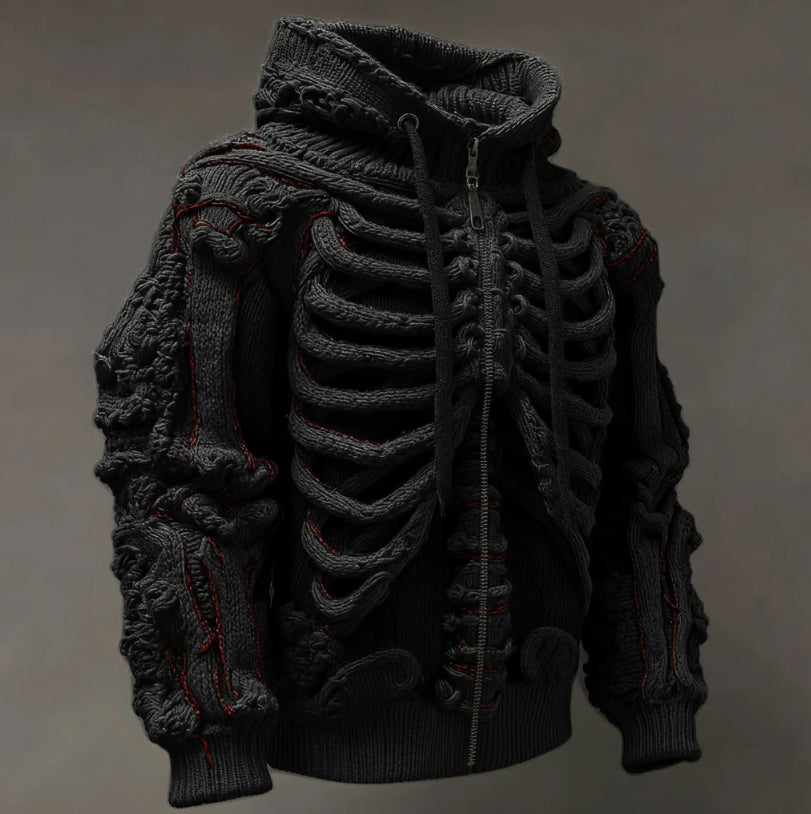 Simple Digital Print Long Sleeve Men's Hooded Sweatshirt