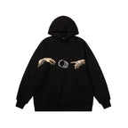 Men's Creative Printing Fleece Hooded Sweatshirt