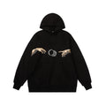 Men's Creative Printing Fleece Hooded Sweatshirt