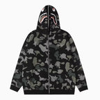 Couples Loose-Fit Dual-Zip Cardigan Hoodie Trendy