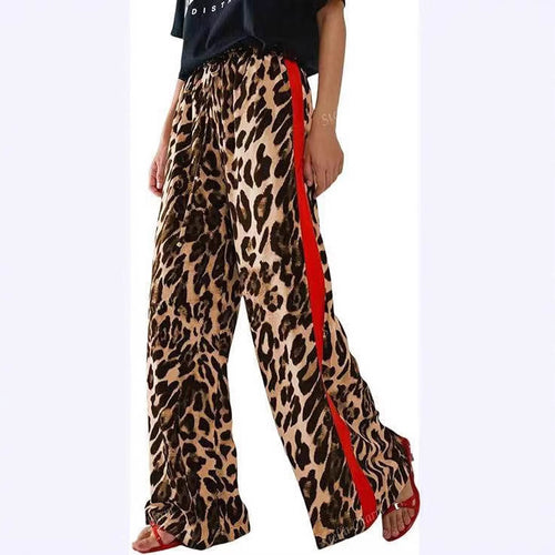 Casual Womens Trousers Same Style As Internet Celebrities Leopard Print