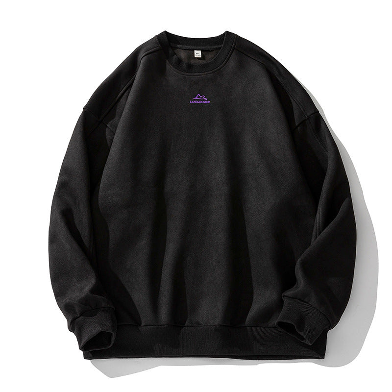 Mens Casual Sporty Long-sleeve Crew-neck Hoodie