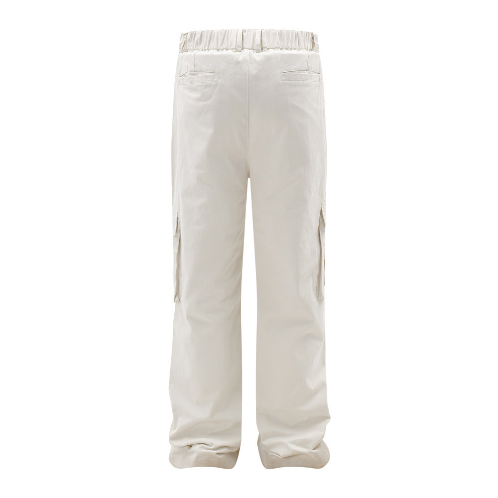 Fashion Pleated Workwear Paratrooper Pants Men