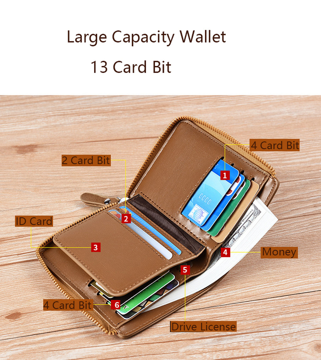Men Anti-Theft Swipe Card Bag Anti-Magnetic Wallet