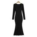 Slim Fit Square Neck Dress For Women