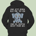 Loose Hooded Sweater Men's And Women's Same Elephant Printed Long Sleeve Idle Style