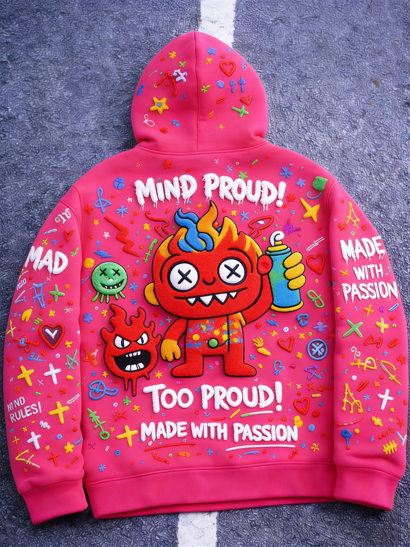 Fashion Casual Printed Polyester Sweater