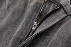 Fashion Wash Denim Mop Pants Men