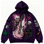 Fashion Casual Printed Polyester Sweater