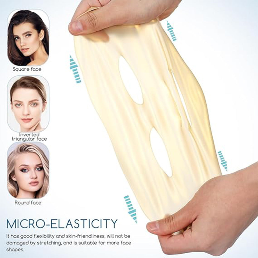 Didiseaon 3Pcs Reusable Silicone Face Mask Covers Set - Soft Non-Slip Skin Care Mask Cover For Sheet Essence Locking And Enhanced Absorption
