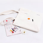 Embroidered canvas bag handbag