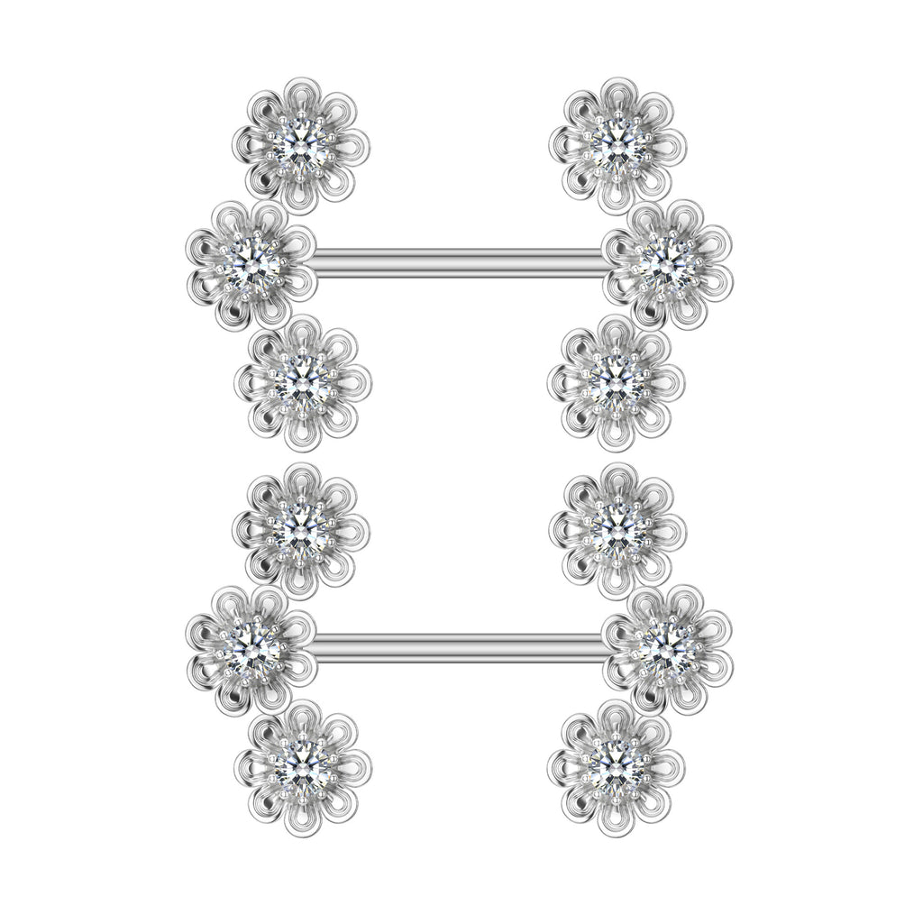 Zircon Nipple Ring Adhesive Nail Grease Piercing Jewelry