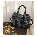 Vintage crossbody bag check handbag