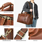Retro Short-distance Travel Bag Genuine Leather Men