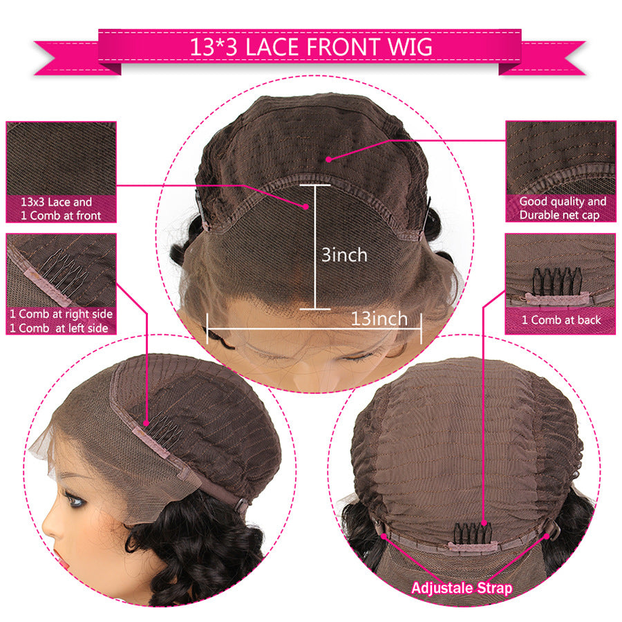 Wig Synthetic Front Lace Headgear