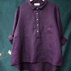 Printed Hawaiian Long-Sleeve Shirt For Women