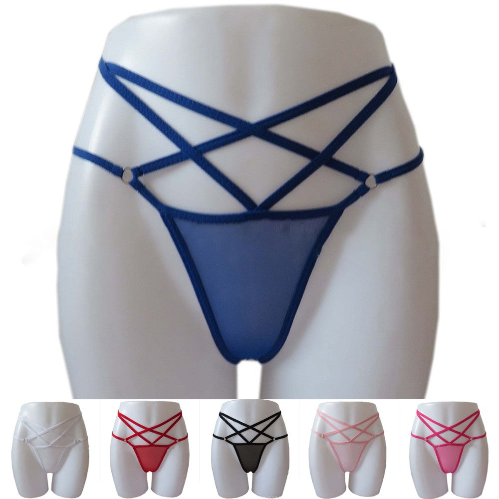 Women's Solid Color Spandex Sexy Panties Thong