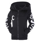 Women's Letter Print Long-sleeved Sweatshirt Jacket