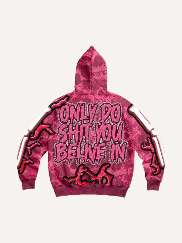 Fashion Casual Printed Polyester Sweater