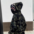 Couples Loose-Fit Dual-Zip Cardigan Hoodie Trendy