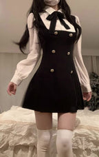 French-style Suspender Fake Two-Piece Dress For Women