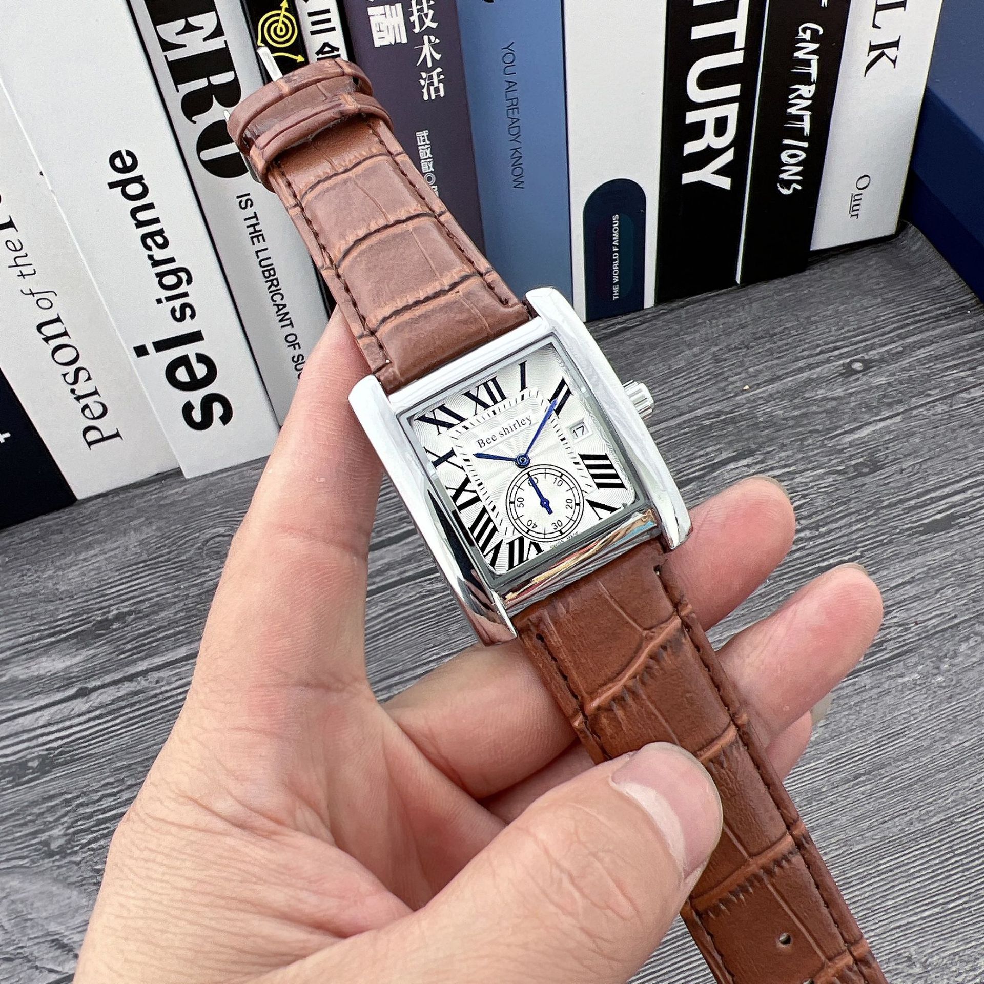 Square Quartz Watch Tank Men