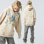 Men's And Women's Plush Pure Cotton Street Style Hoodie