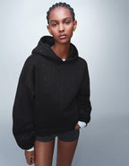Womens Loose-Fit American-Style Babys Breath Hoodie