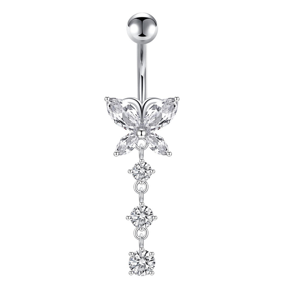 Butterfly Stainless Steel Plus Copper Parts Piercing Jewelry
