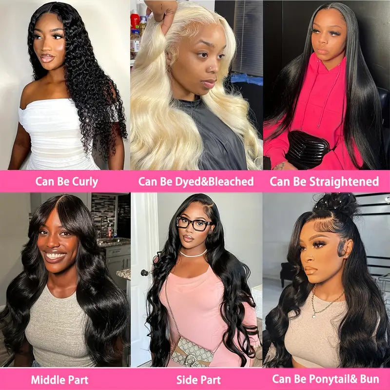 Front Lace Wig Medium Big Wave Female