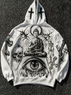 Fashion Casual Printed Polyester Sweater