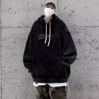 Mens American-style Fleece-lined Hoodie For Fall And Winter