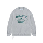 Fleece Snow Mountain Letter Chameleon Printed Sweater