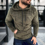 Men's Lapel Solid Color Long Sleeve Sweater