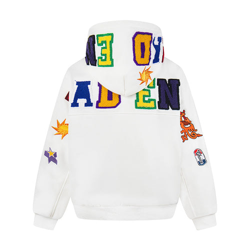 American-style Vintage Colorful Letter Hoodie